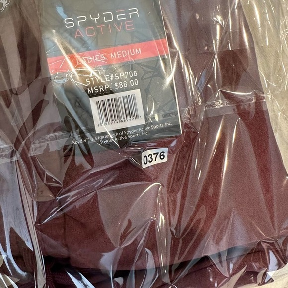 NWT Spyder Active Women's Medium Burgundy Joggers - Picture 4 of 7